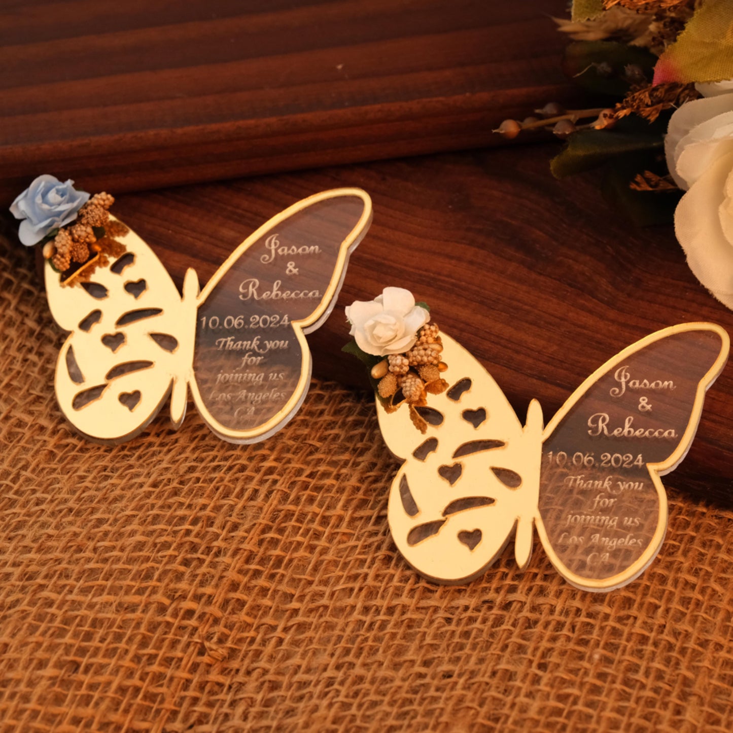 Butterfly Wedding Favors Magnet for Guests Bulk - Save the Date Magnet - Wedding Favors and Party Magnets - Pack of 12-1000 - Birthday and Party Magnets