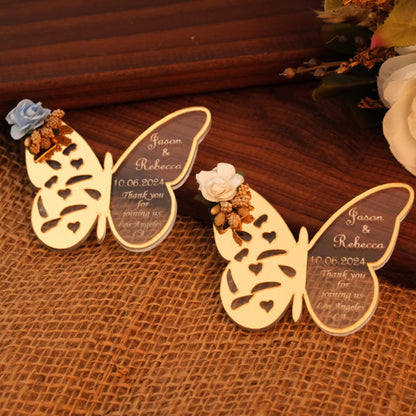 Butterfly Wedding Favors Magnet for Guests Bulk - Save the Date Magnet - Wedding Favors and Party Magnets - Pack of 12-1000 - Birthday and Party Magnets