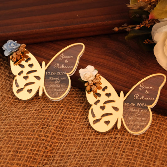 Butterfly Wedding Favors Magnet for Guests Bulk - Save the Date Magnet - Wedding Favors and Party Magnets - Pack of 12-1000 - Birthday and Party Magnets