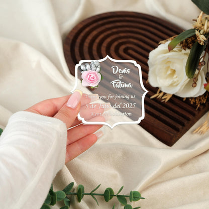 Angular Wedding Favors Magnet for Guests Bulk - Save the Date Magnet - Wedding Favors and Party Magnets - Pack of 12-1000 - Birthday and Party Magnets