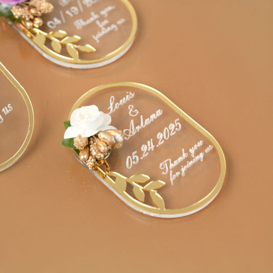 Oval Wedding Favors Magnet for Guests Bulk - Save the Date Magnet - Wedding Favors and Party Magnets - Pack of 12-1000 - Birthday and Party Magnets