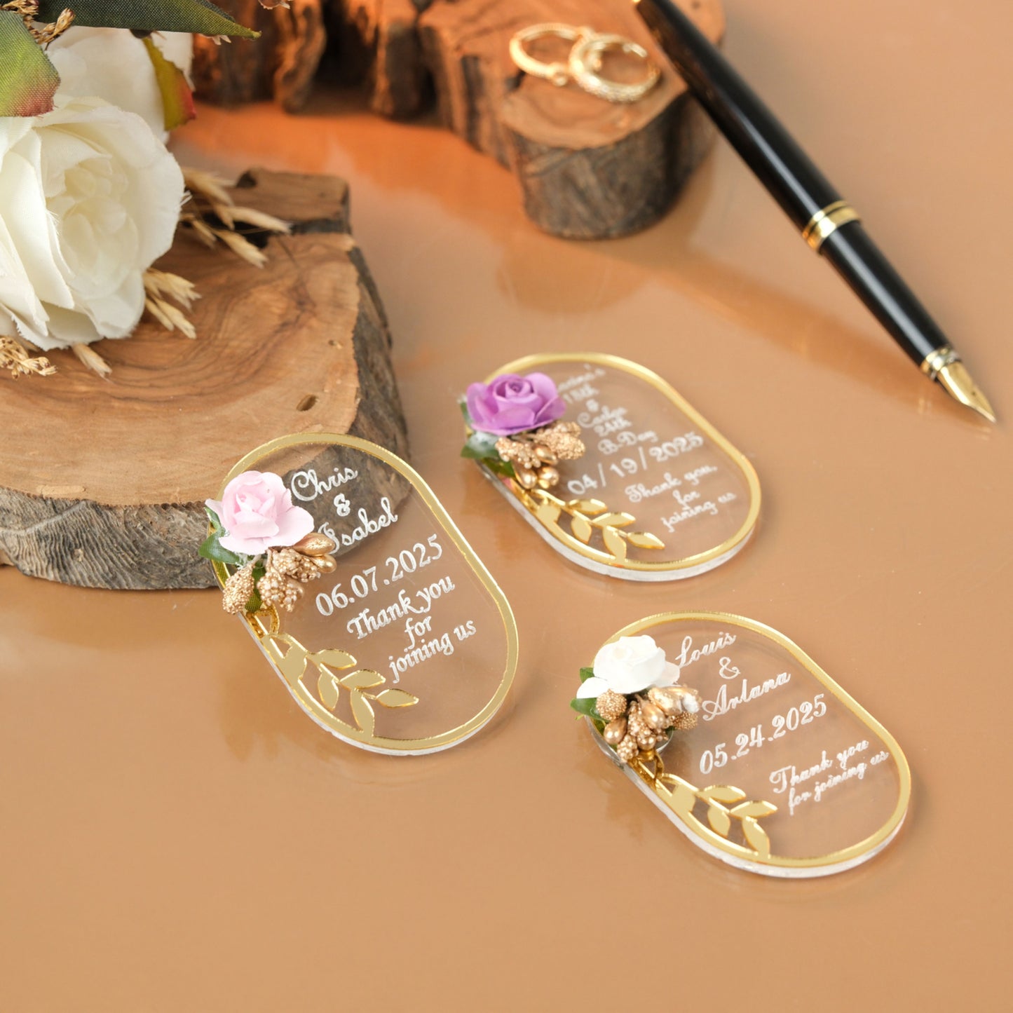 Oval Wedding Favors Magnet for Guests Bulk - Save the Date Magnet - Wedding Favors and Party Magnets - Pack of 12-1000 - Birthday and Party Magnets