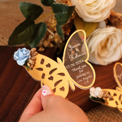 Butterfly Wedding Favors Magnet for Guests Bulk - Save the Date Magnet - Wedding Favors and Party Magnets - Pack of 12-1000 - Birthday and Party Magnets