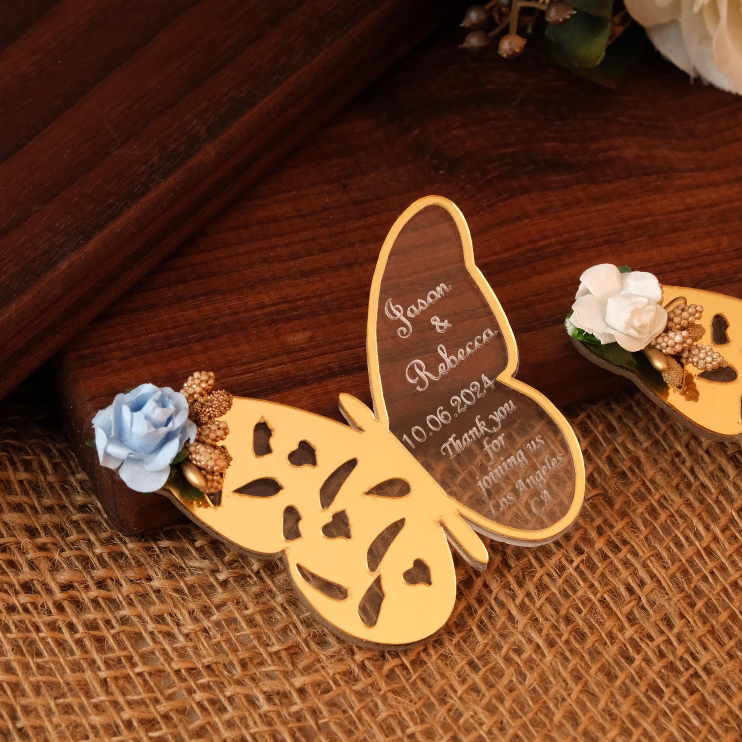 Butterfly Wedding Favors Magnet for Guests Bulk - Save the Date Magnet - Wedding Favors and Party Magnets - Pack of 12-1000 - Birthday and Party Magnets