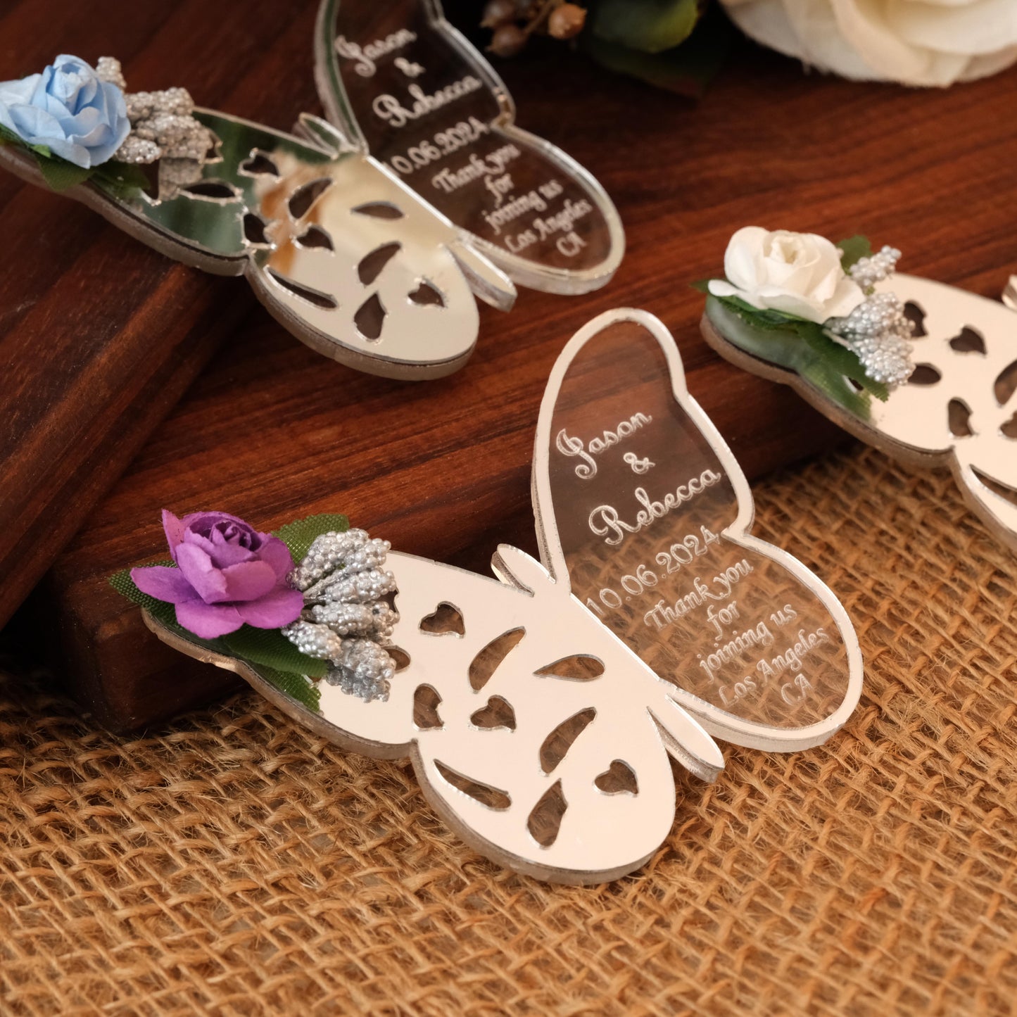 Butterfly Wedding Favors Magnet for Guests Bulk - Save the Date Magnet - Wedding Favors and Party Magnets - Pack of 12-1000 - Birthday and Party Magnets