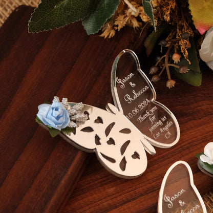 Butterfly Wedding Favors Magnet for Guests Bulk - Save the Date Magnet - Wedding Favors and Party Magnets - Pack of 12-1000 - Birthday and Party Magnets