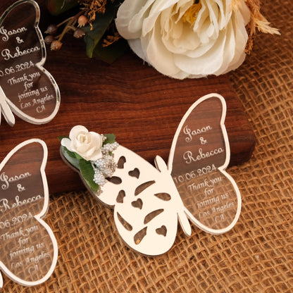 Butterfly Wedding Favors Magnet for Guests Bulk - Save the Date Magnet - Wedding Favors and Party Magnets - Pack of 12-1000 - Birthday and Party Magnets