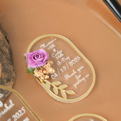 Oval Wedding Favors Magnet for Guests Bulk - Save the Date Magnet - Wedding Favors and Party Magnets - Pack of 12-1000 - Birthday and Party Magnets