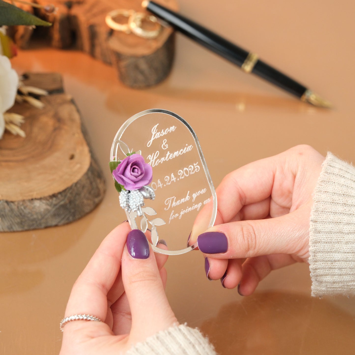 Oval Wedding Favors Magnet for Guests Bulk - Save the Date Magnet - Wedding Favors and Party Magnets - Pack of 12-1000 - Birthday and Party Magnets