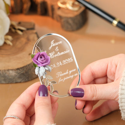 Oval Wedding Favors Magnet for Guests Bulk - Save the Date Magnet - Wedding Favors and Party Magnets - Pack of 12-1000 - Birthday and Party Magnets