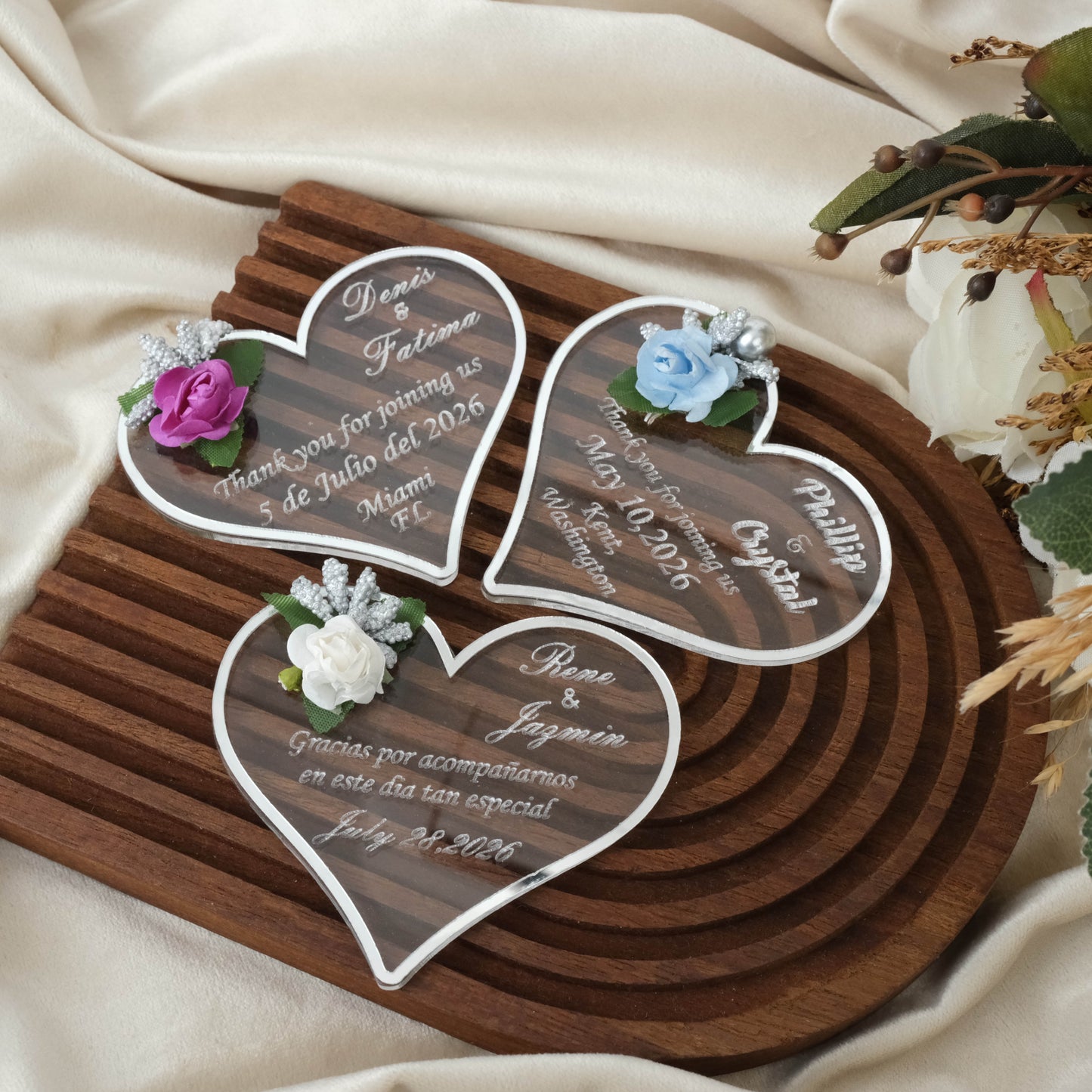 Heart Wedding Favors Magnet for Guests Bulk - Save the Date Magnet - Wedding Favors and Party Magnets - Pack of 12-1000 - Birthday and Party Magnets