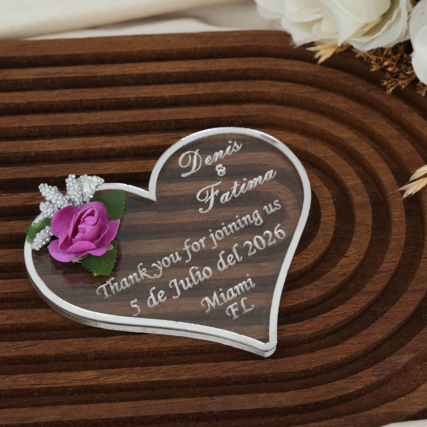 Heart Wedding Favors Magnet for Guests Bulk - Save the Date Magnet - Wedding Favors and Party Magnets - Pack of 12-1000 - Birthday and Party Magnets