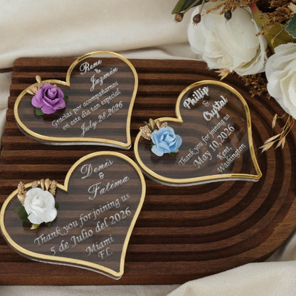 Heart Wedding Favors Magnet for Guests Bulk - Save the Date Magnet - Wedding Favors and Party Magnets - Pack of 12-1000 - Birthday and Party Magnets