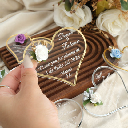 Heart Wedding Favors Magnet for Guests Bulk - Save the Date Magnet - Wedding Favors and Party Magnets - Pack of 12-1000 - Birthday and Party Magnets