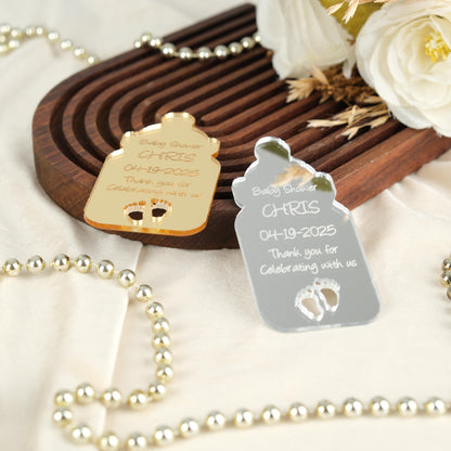 Baby Bottle Magnet for Guests Bulk 100 - Baby Favors Magnet - Baby Shower Favors and Party Magnets - Pack of 12-1000