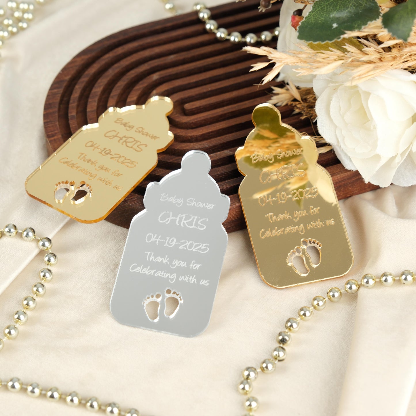 Baby Bottle Magnet for Guests Bulk 100 - Baby Favors Magnet - Baby Shower Favors and Party Magnets - Pack of 12-1000