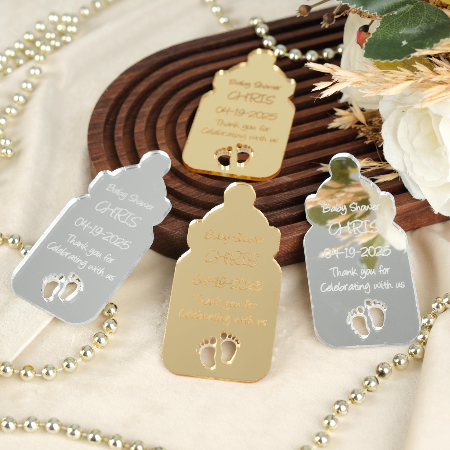 Baby Bottle Magnet for Guests Bulk 100 - Baby Favors Magnet - Baby Shower Favors and Party Magnets - Pack of 12-1000