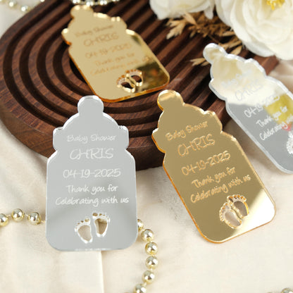 Baby Bottle Magnet for Guests Bulk 100 - Baby Favors Magnet - Baby Shower Favors and Party Magnets - Pack of 12-1000