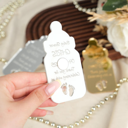 Baby Bottle Magnet for Guests Bulk 100 - Baby Favors Magnet - Baby Shower Favors and Party Magnets - Pack of 12-1000