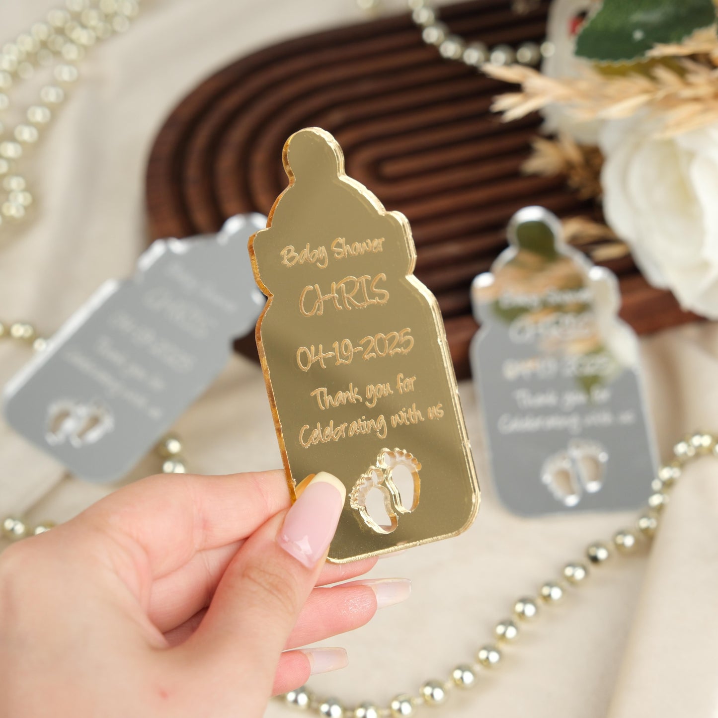 Baby Bottle Magnet for Guests Bulk 100 - Baby Favors Magnet - Baby Shower Favors and Party Magnets - Pack of 12-1000