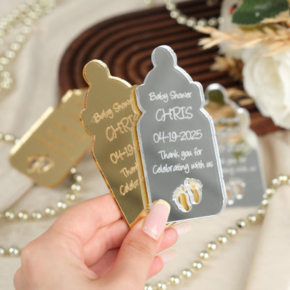 Baby Bottle Magnet for Guests Bulk 100 - Baby Favors Magnet - Baby Shower Favors and Party Magnets - Pack of 12-1000