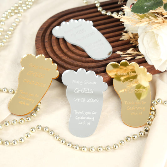 Baby Shower Baby Foot Magnet for Guests Bulk 100 - Baby Favors Magnet - Baby Shower Favors and Party Magnets - Pack of 12-1000