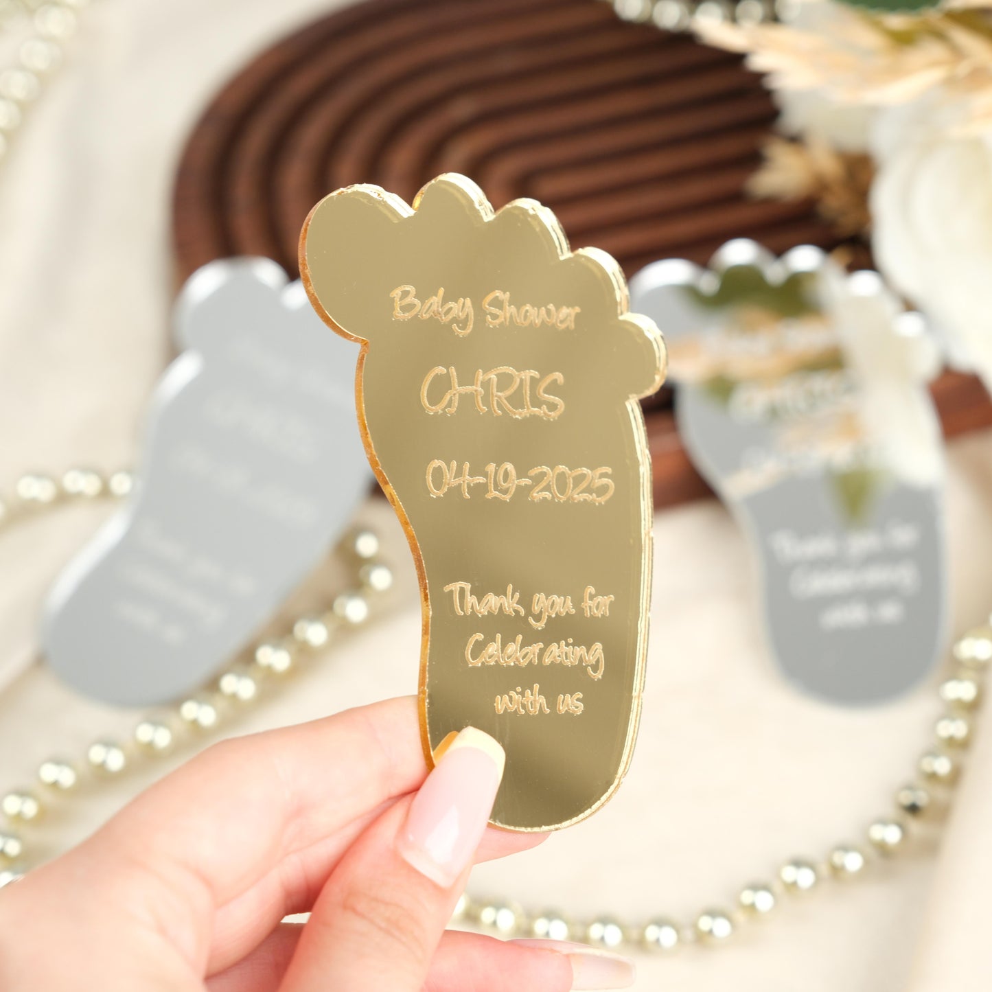 Baby Shower Baby Foot Magnet for Guests Bulk 100 - Baby Favors Magnet - Baby Shower Favors and Party Magnets - Pack of 12-1000