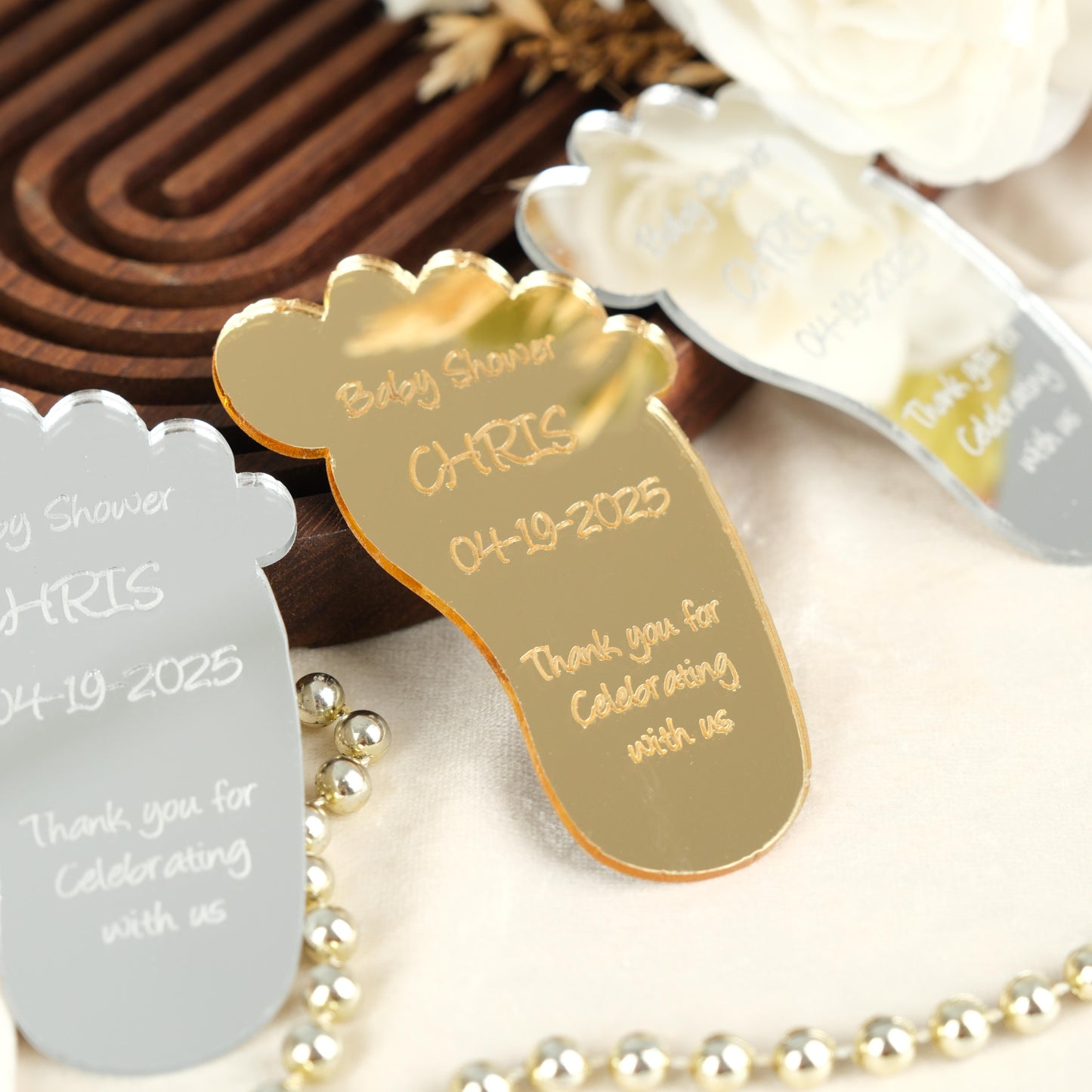 Baby Shower Baby Foot Magnet for Guests Bulk 100 - Baby Favors Magnet - Baby Shower Favors and Party Magnets - Pack of 12-1000