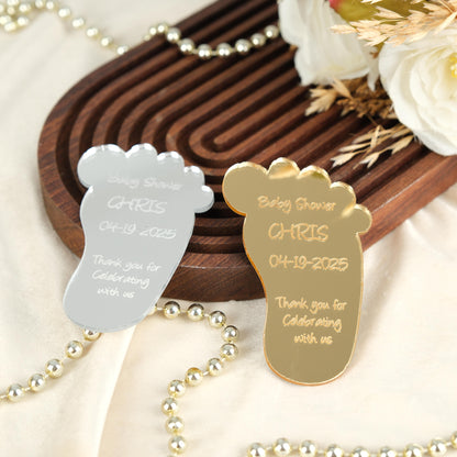 Baby Shower Baby Foot Magnet for Guests Bulk 100 - Baby Favors Magnet - Baby Shower Favors and Party Magnets - Pack of 12-1000