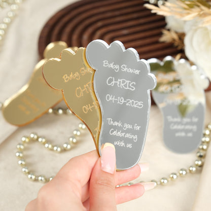 Baby Shower Baby Foot Magnet for Guests Bulk 100 - Baby Favors Magnet - Baby Shower Favors and Party Magnets - Pack of 12-1000